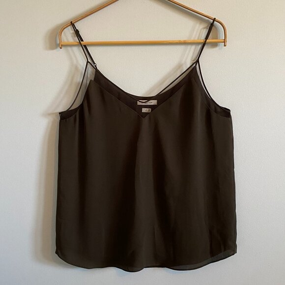 Babaton Flowy V-Neck Camisole with Mesh Neckline Detail - Picture 1 of 11